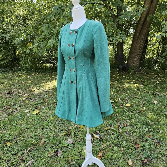 Anthropologie Elevenses Parker Peacoat - US Size 2 - Green - Picture 8 of 14